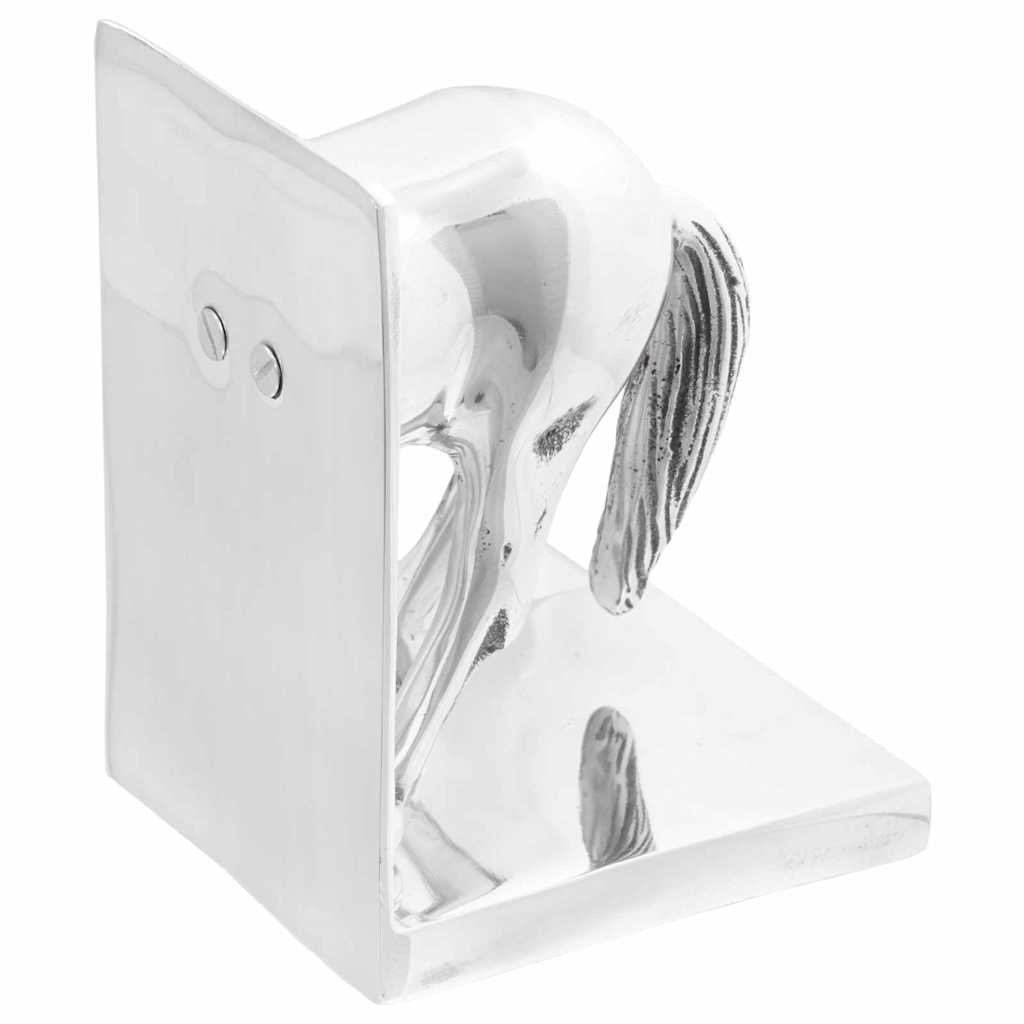 vidaXL Podpórki do książek 2 pcs Srebrny 11 x 14 x 25 cm Aluminium