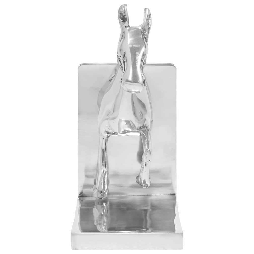 vidaXL Podpórki do książek 2 pcs Srebrny 11 x 14 x 25 cm Aluminium