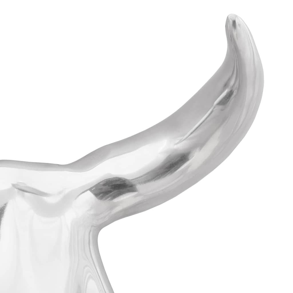 vidaXL Czaszka byka Srebrny 34 x 13 x 53 cm Aluminium