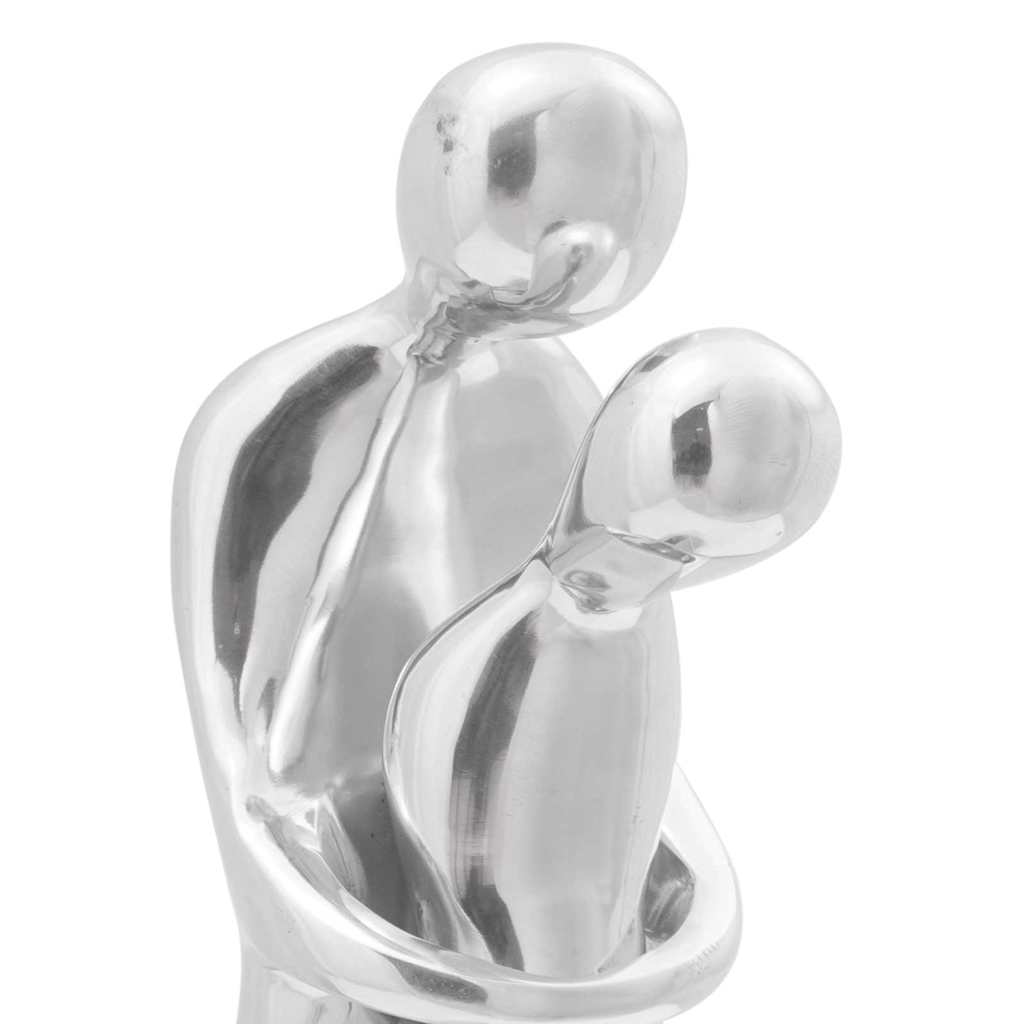 vidaXL Rzeźba Srebrny 10 x 16 x 49 cm Aluminium