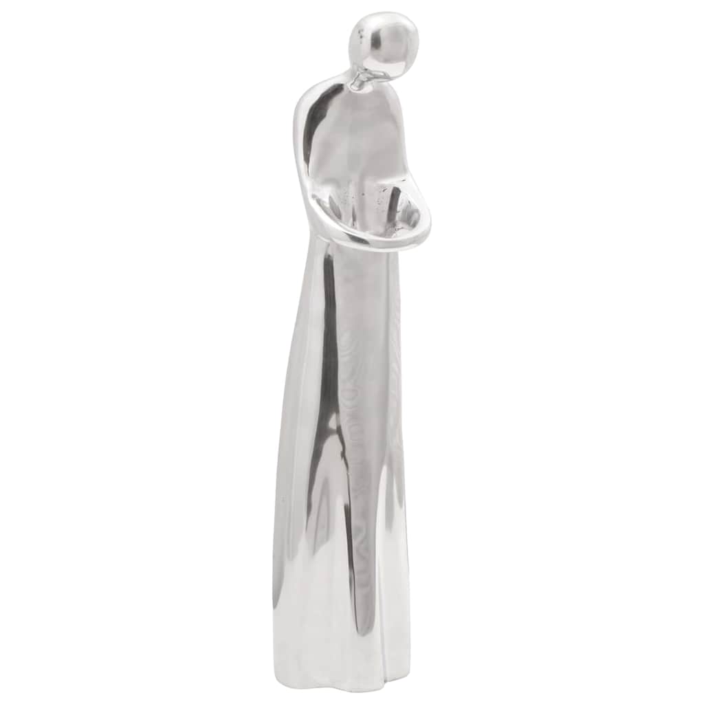 vidaXL Rzeźba Srebrny 10 x 16 x 49 cm Aluminium