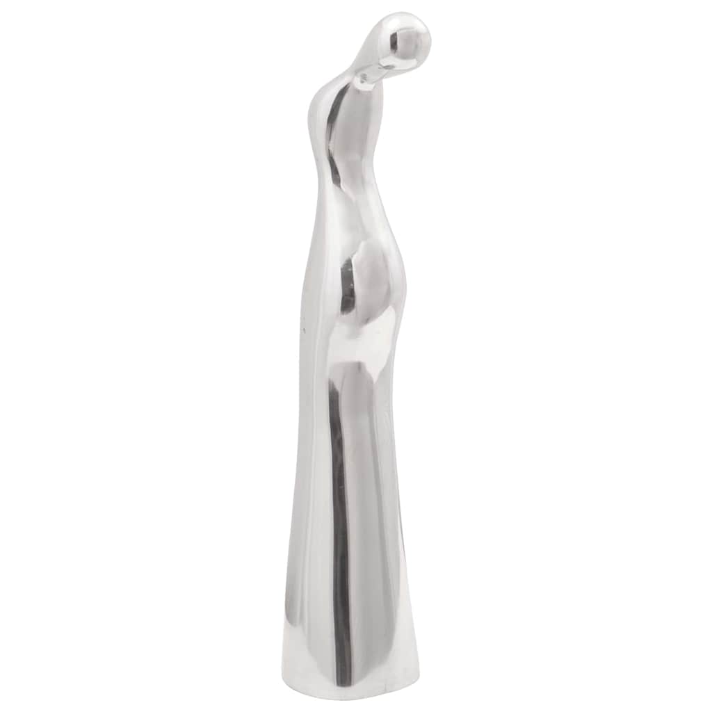 vidaXL Rzeźba Srebrny 10 x 16 x 49 cm Aluminium