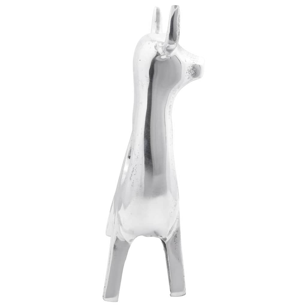 vidaXL Rzeźba byka Srebrny 22 x 9,5 x 34 cm Aluminium