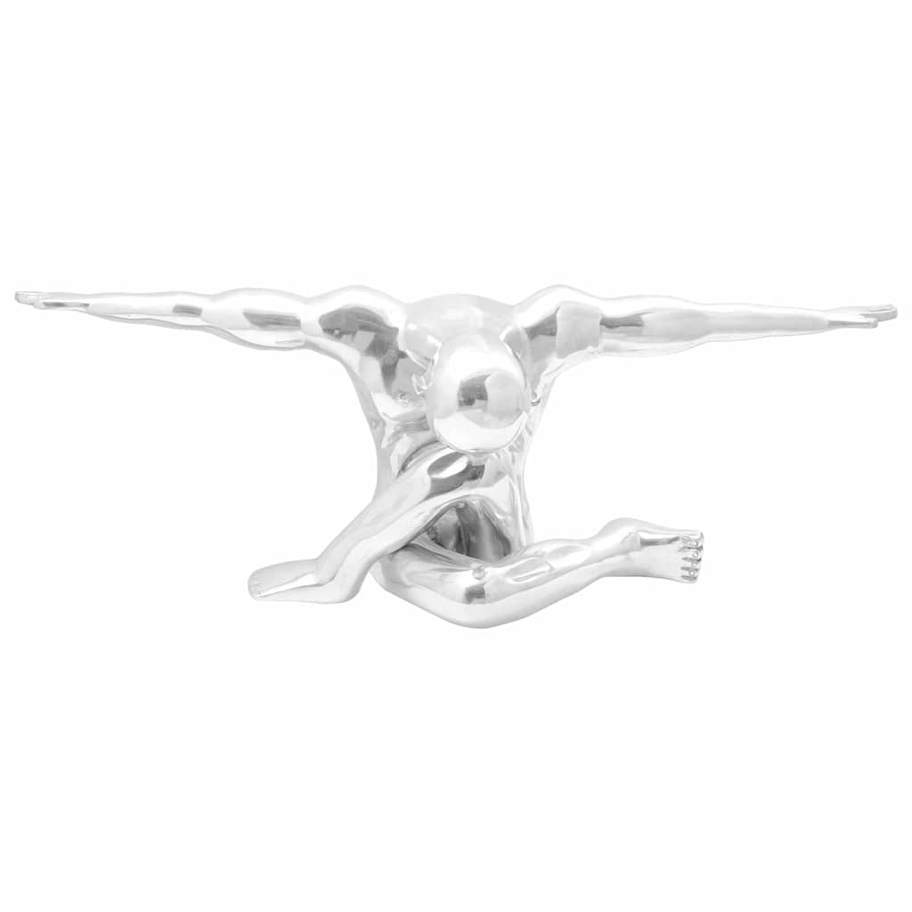 vidaXL Rzeźba Srebrny 91,5 x 32 x 33 cm Aluminium