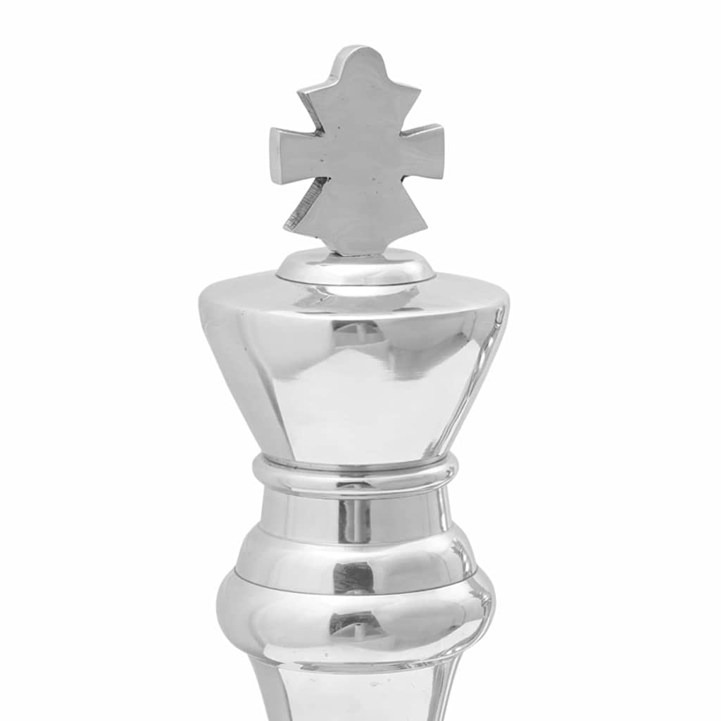 vidaXL Rzeźby 2 pcs Srebrny 17 x 17 x 42 cm Aluminium