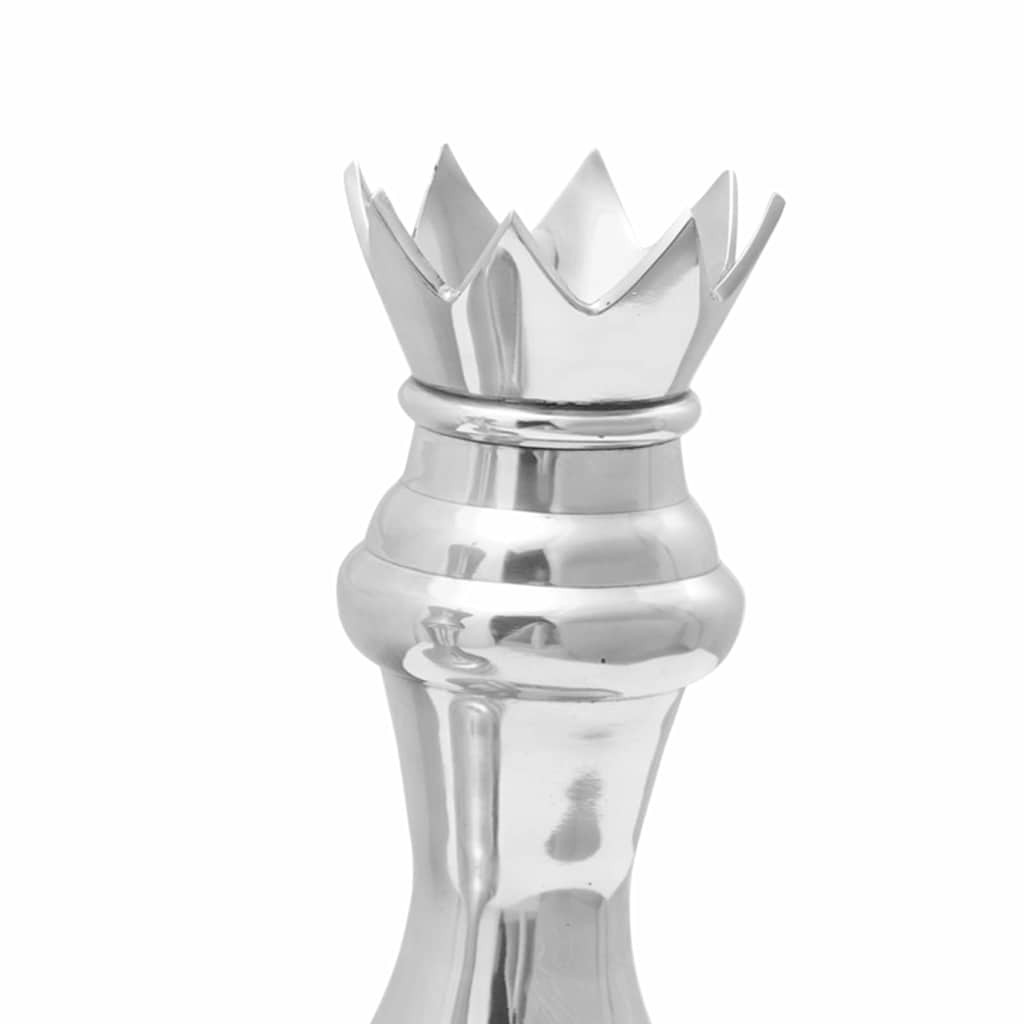 vidaXL Rzeźby 2 pcs Srebrny 17 x 17 x 42 cm Aluminium