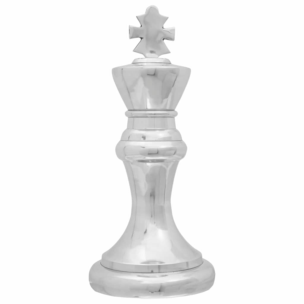 vidaXL Rzeźby 2 pcs Srebrny 17 x 17 x 42 cm Aluminium