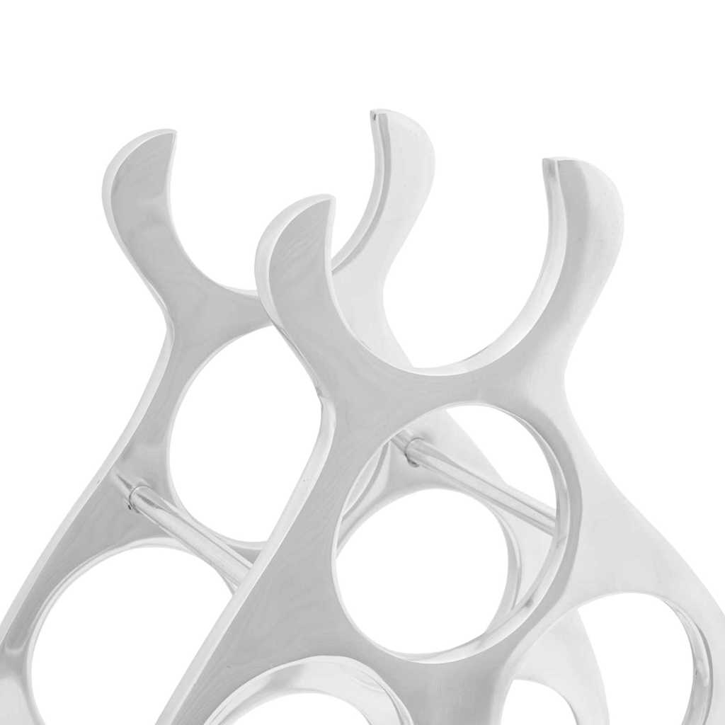 vidaXL Regał na wino Srebrny 32 x 14 x 37.5 cm Aluminium
