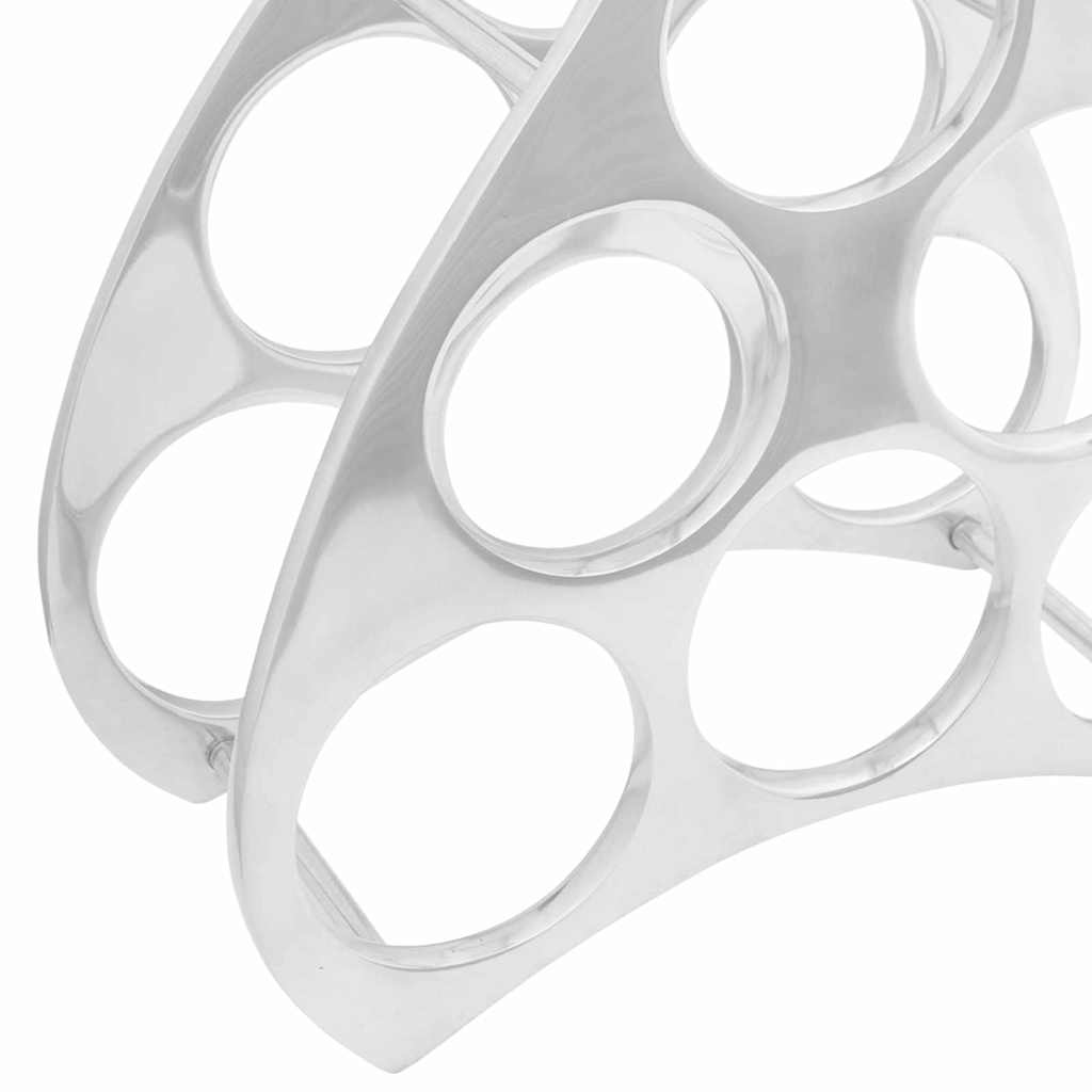 vidaXL Regał na wino Srebrny 32 x 14 x 37.5 cm Aluminium