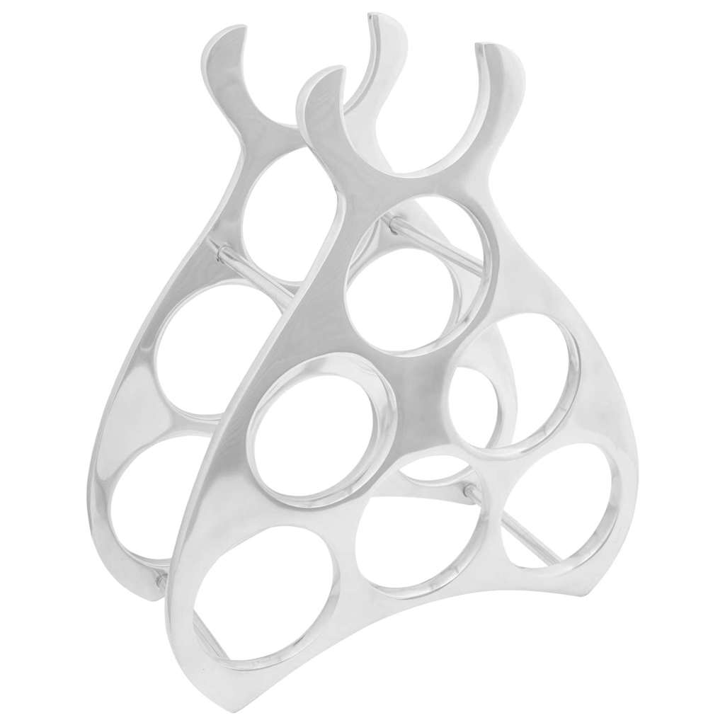 vidaXL Regał na wino Srebrny 32 x 14 x 37.5 cm Aluminium