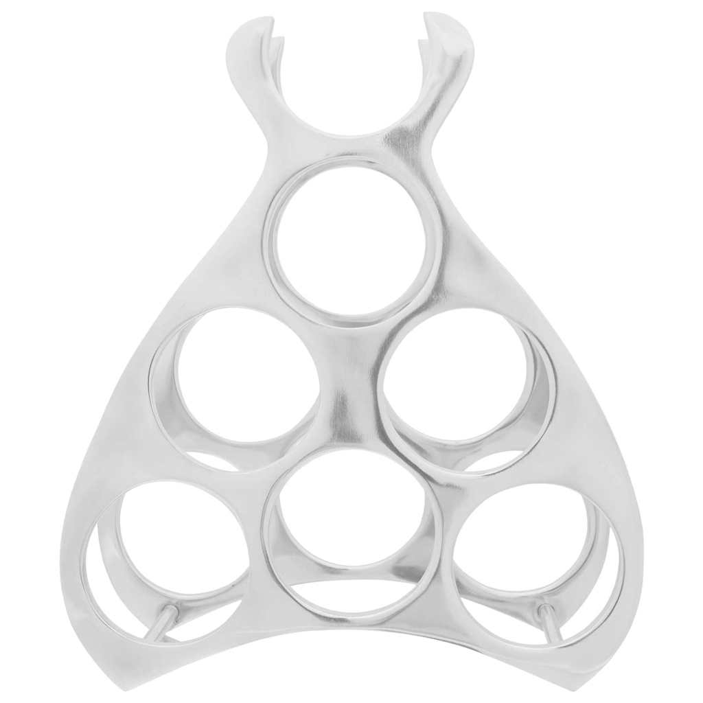 vidaXL Regał na wino Srebrny 32 x 14 x 37.5 cm Aluminium