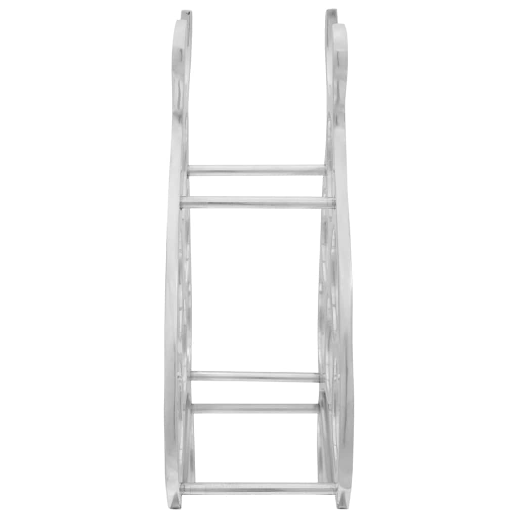 vidaXL Regał na wino Srebrny 32 x 14 x 37.5 cm Aluminium