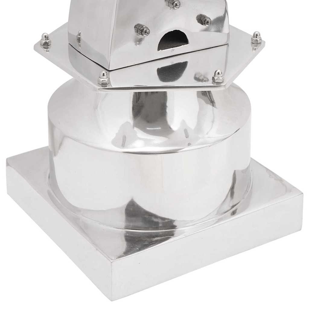 vidaXL Rzeźba Srebrny 26 x 26 x 110 cm Aluminium