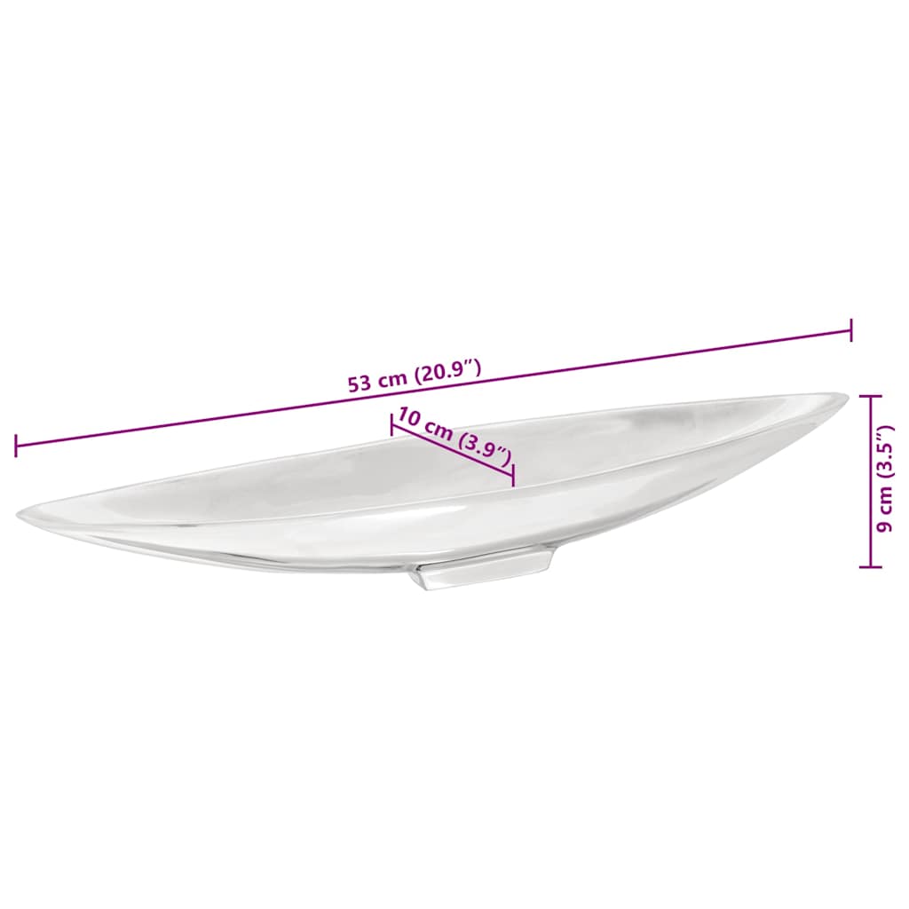 vidaXL Kosz na owoce Srebrny 53 x 9 x 10 cm Aluminium
