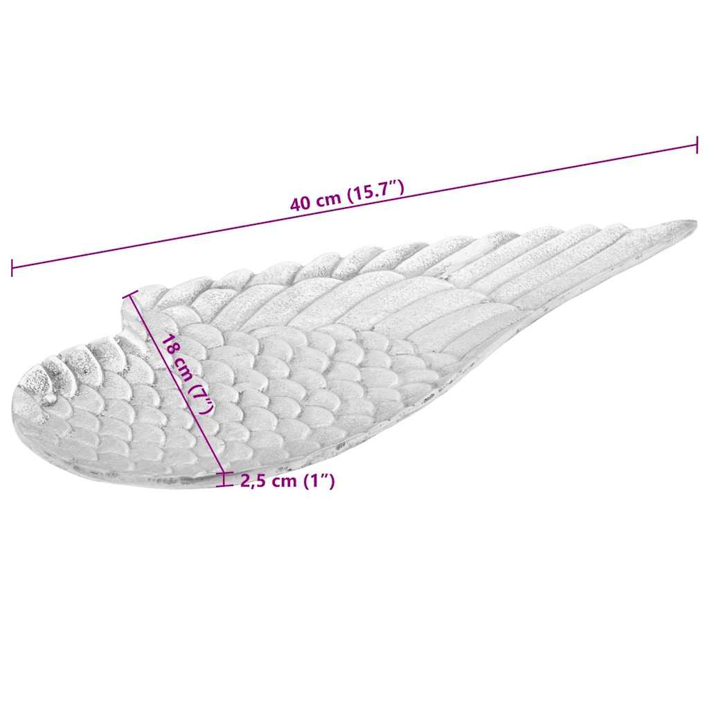 vidaXL Kosz na owoce 2 pcs Srebrny 40 x 18 x 2,5 cm Aluminium