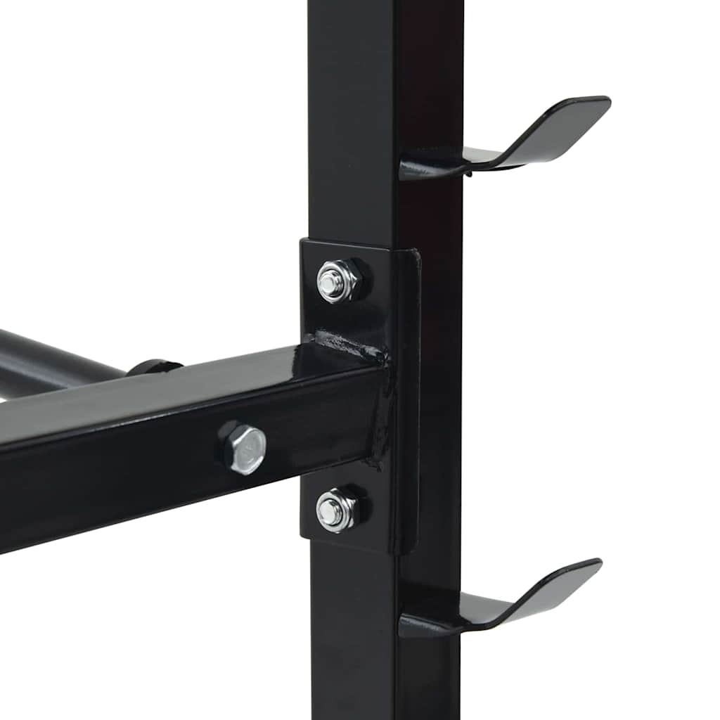 vidaXL Stojak na hantle Czarny 99 x 45 x 95,5 cm