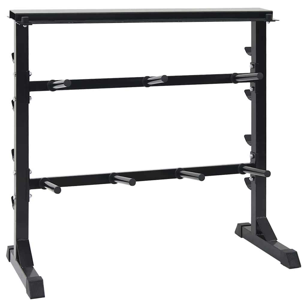 vidaXL Stojak na hantle Czarny 99 x 45 x 95,5 cm