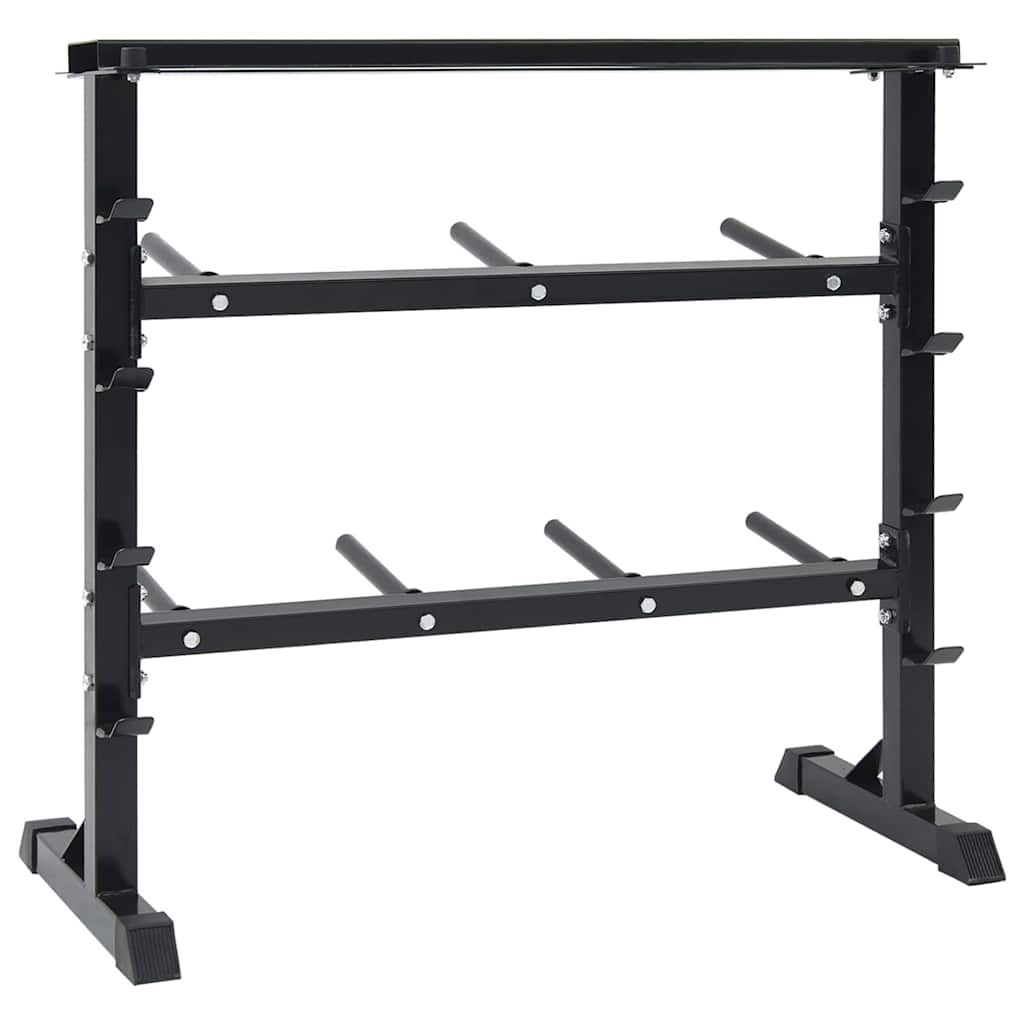vidaXL Stojak na hantle Czarny 99 x 45 x 95,5 cm