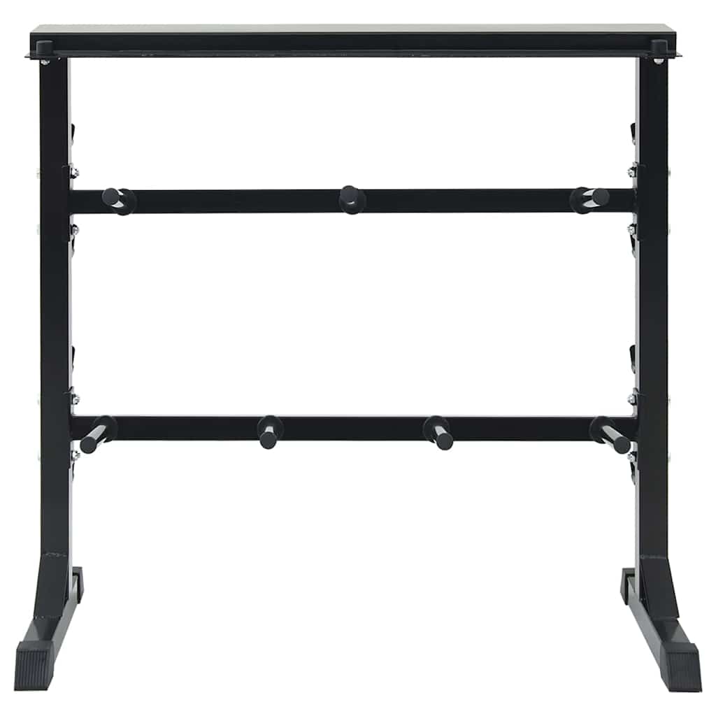 vidaXL Stojak na hantle Czarny 99 x 45 x 95,5 cm