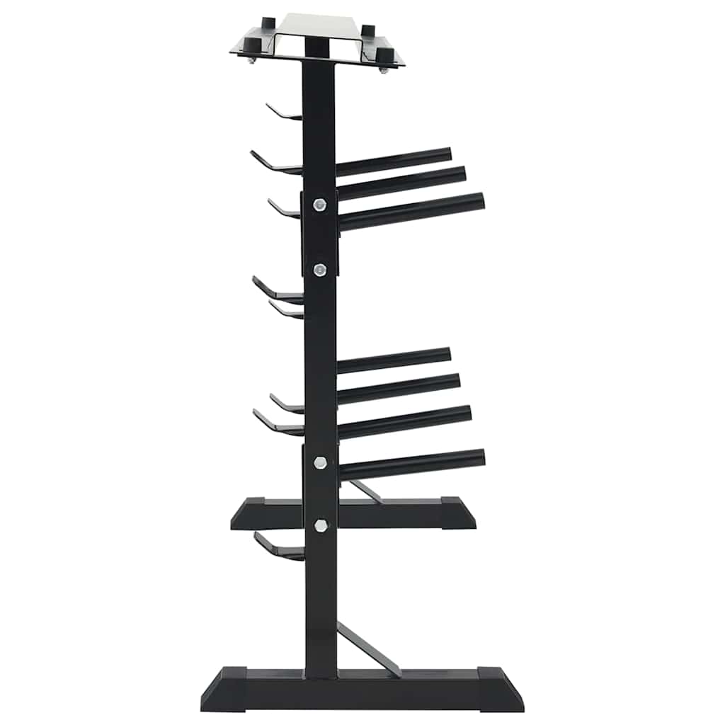 vidaXL Stojak na hantle Czarny 99 x 45 x 95,5 cm
