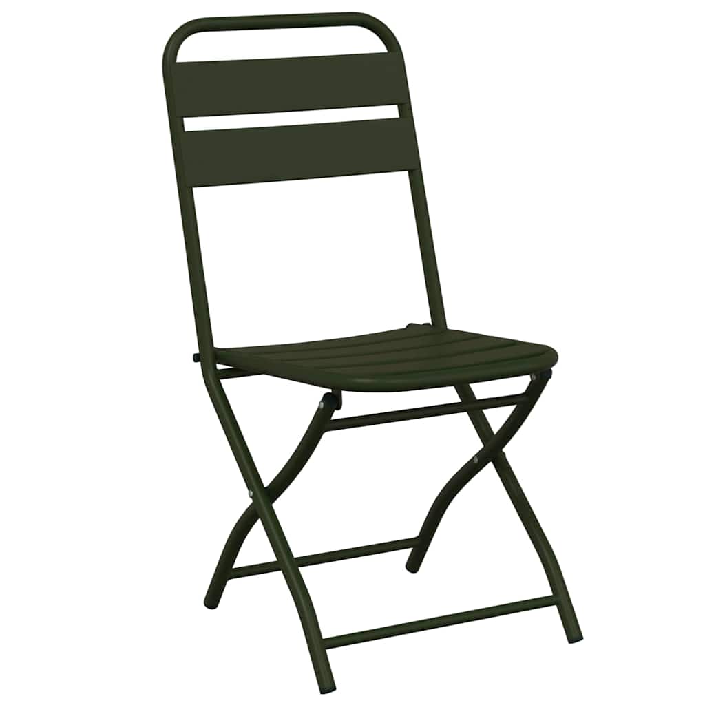 vidaXL Składane krzesło ogrodowe 2 pcs Zielony 42 x 52 x 82cm