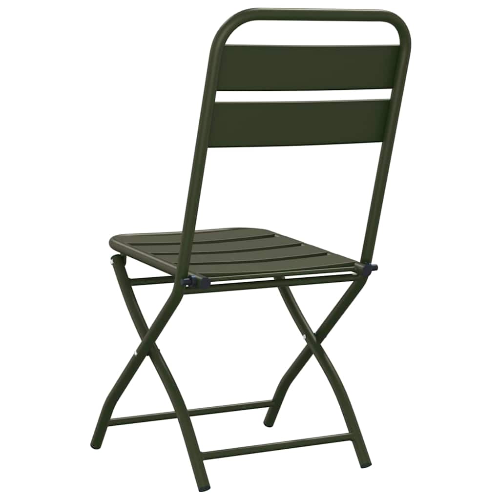vidaXL Składane krzesło ogrodowe 2 pcs Zielony 42 x 52 x 82cm