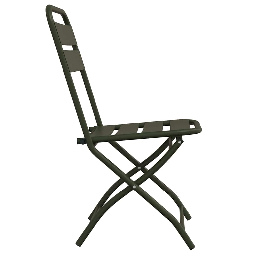 vidaXL Składane krzesło ogrodowe 2 pcs Zielony 42 x 52 x 82cm
