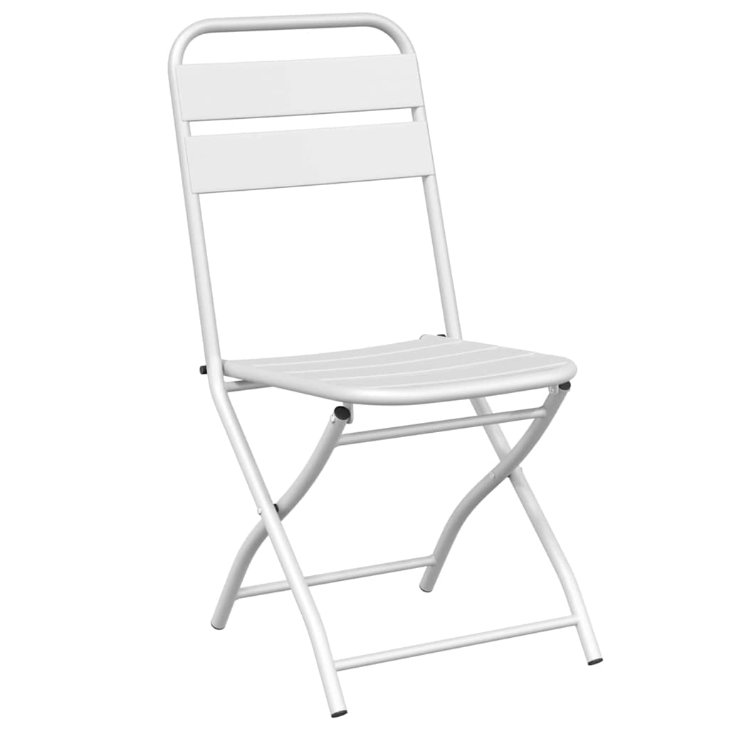vidaXL Składane krzesło ogrodowe 2 pcs Biały 42 x 52 x 82cm