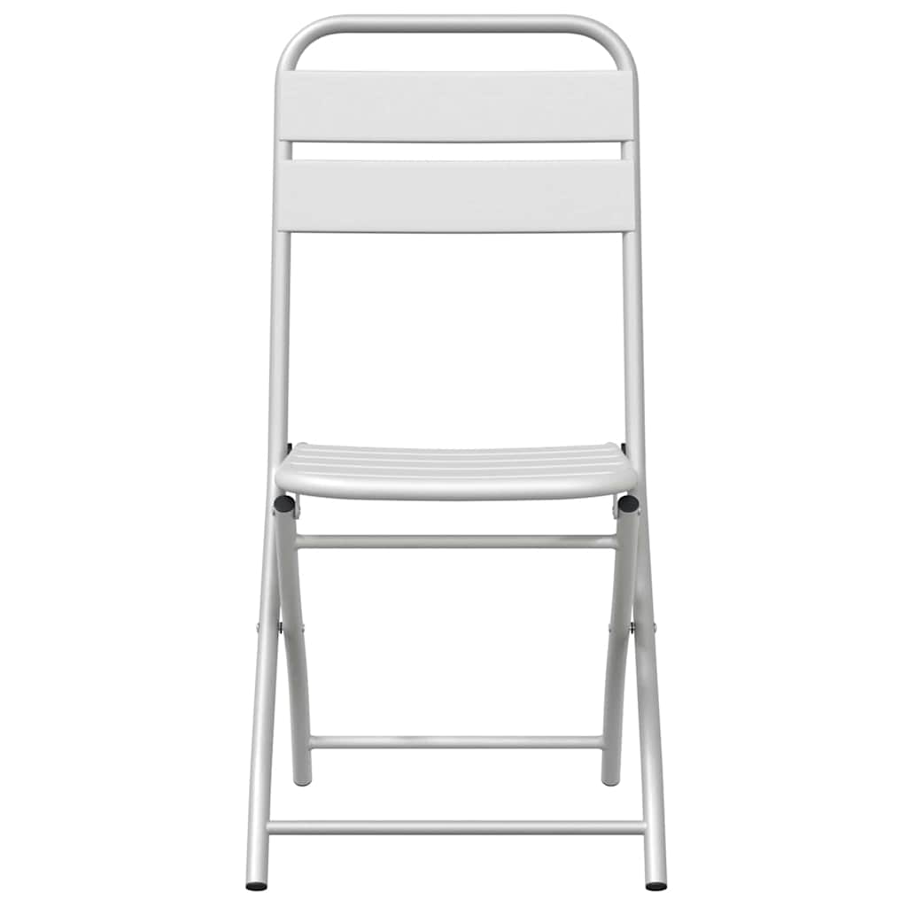 vidaXL Składane krzesło ogrodowe 2 pcs Biały 42 x 52 x 82cm