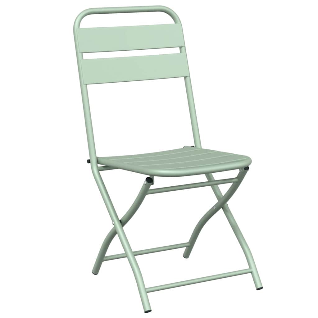 vidaXL Składane krzesło ogrodowe 2 pcs Jasna miętowa 42 x 52 x 82cm
