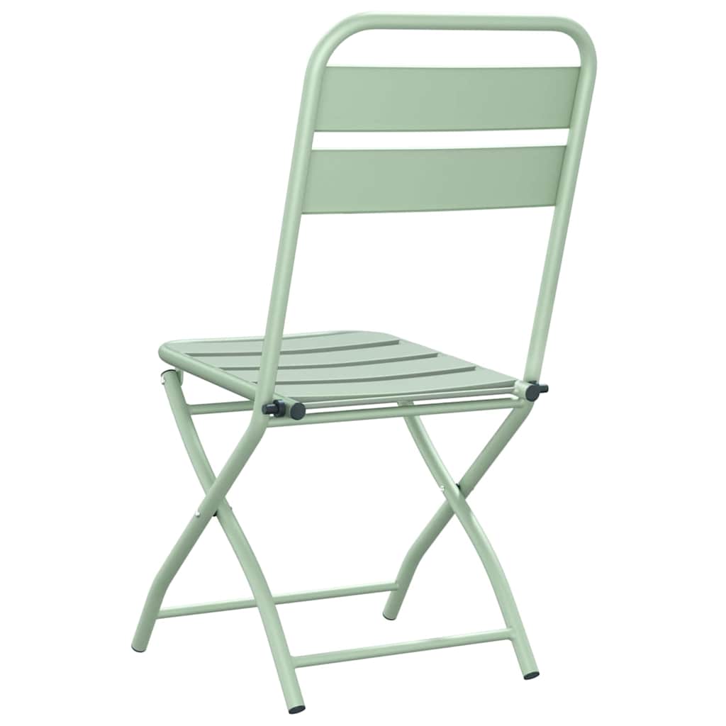 vidaXL Składane krzesło ogrodowe 2 pcs Jasna miętowa 42 x 52 x 82cm