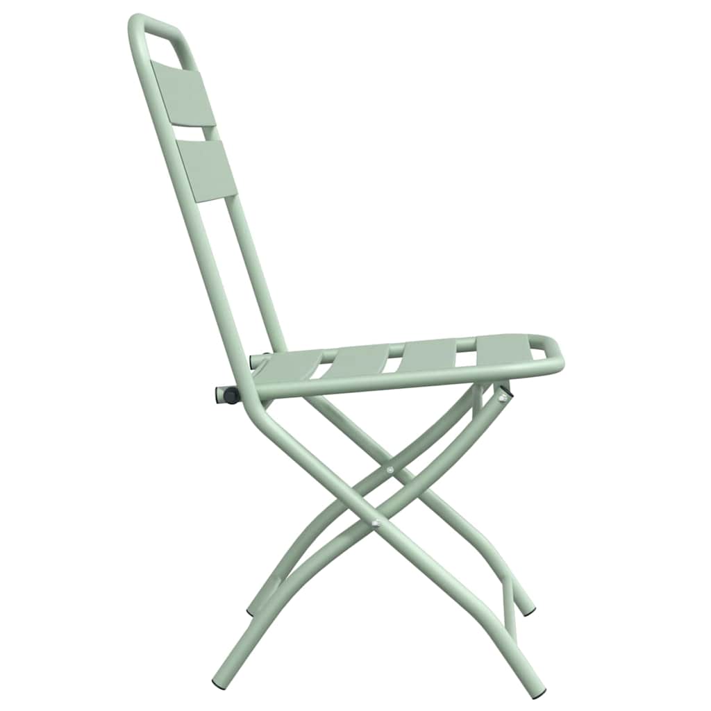 vidaXL Składane krzesło ogrodowe 2 pcs Jasna miętowa 42 x 52 x 82cm