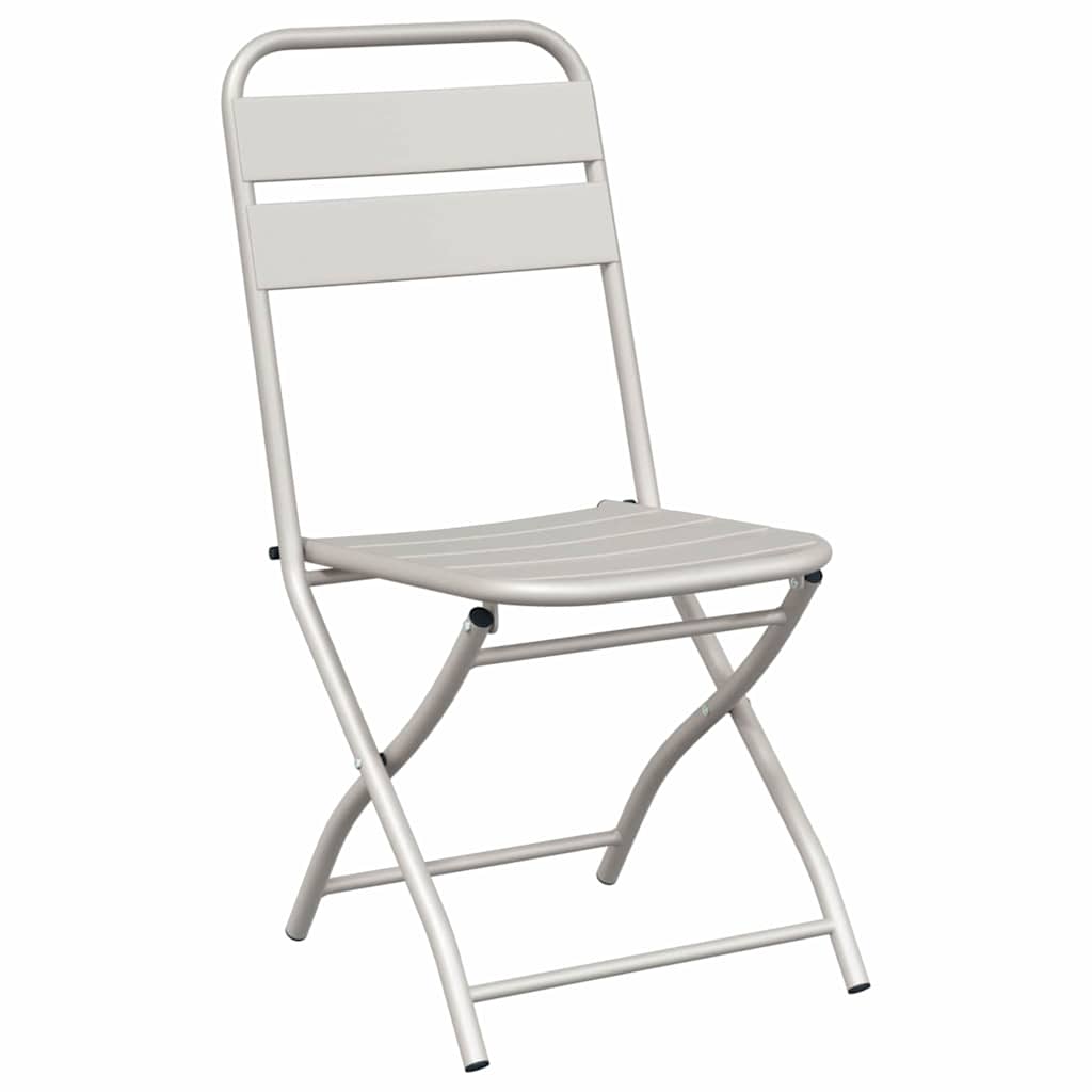 vidaXL Składane krzesło ogrodowe 2 pcs Beżowy 42 x 52 x 82cm