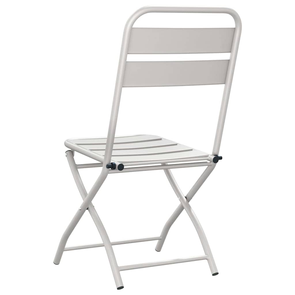 vidaXL Składane krzesło ogrodowe 2 pcs Beżowy 42 x 52 x 82cm