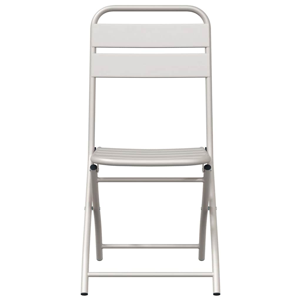 vidaXL Składane krzesło ogrodowe 2 pcs Beżowy 42 x 52 x 82cm
