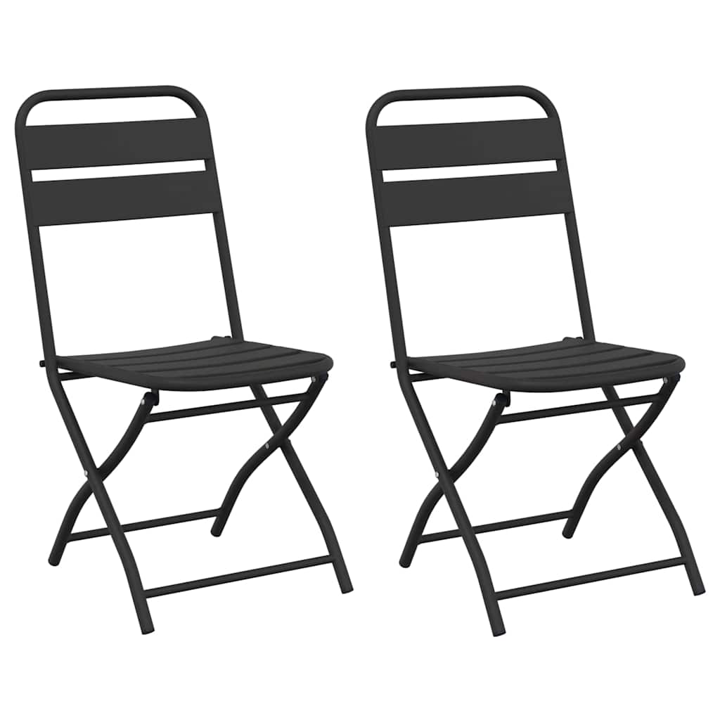 vidaXL Składane krzesło ogrodowe 2 pcs Antracyt 42 x 52 x 82cm
