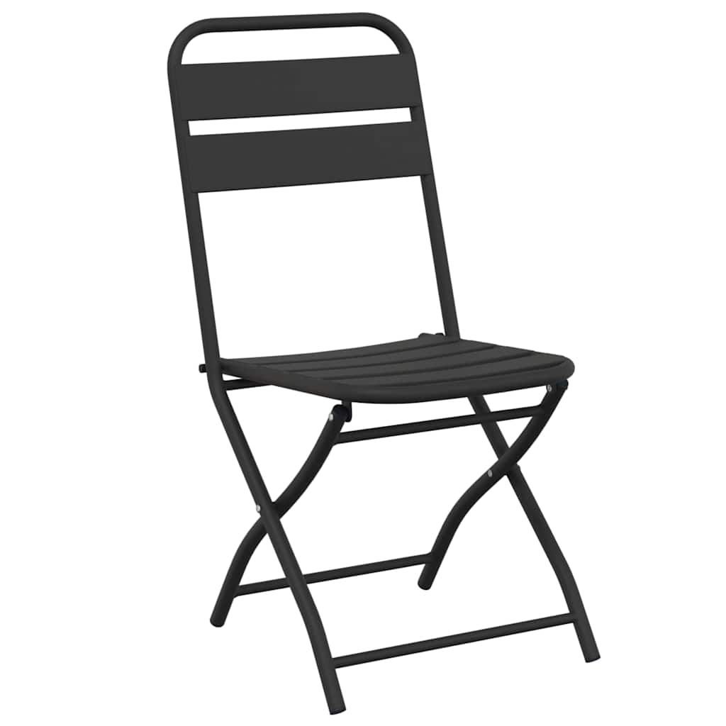 vidaXL Składane krzesło ogrodowe 2 pcs Antracyt 42 x 52 x 82cm