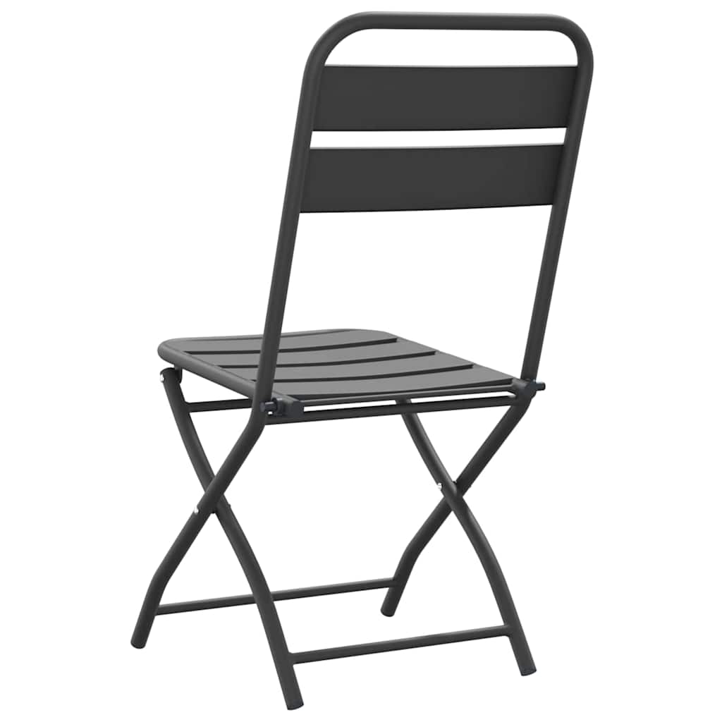 vidaXL Składane krzesło ogrodowe 2 pcs Antracyt 42 x 52 x 82cm
