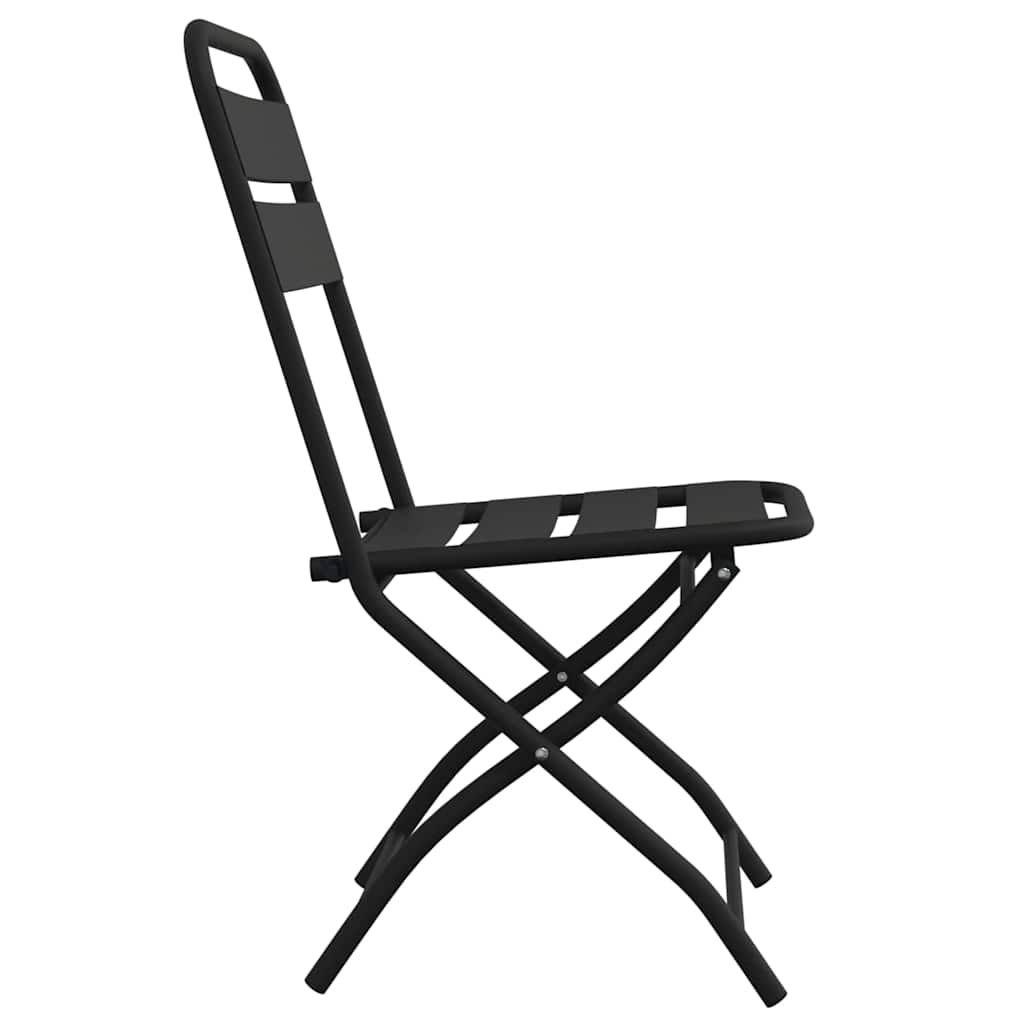 vidaXL Składane krzesło ogrodowe 2 pcs Antracyt 42 x 52 x 82cm