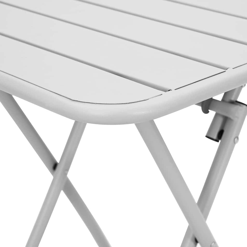vidaXL Stolik bistro Biały 55 x 55 x 72,5 cm Stal malowana proszkowo