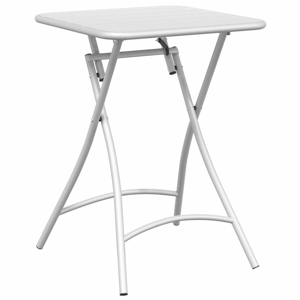 vidaXL Stolik bistro Biały 55 x 55 x 72,5 cm Stal malowana proszkowo