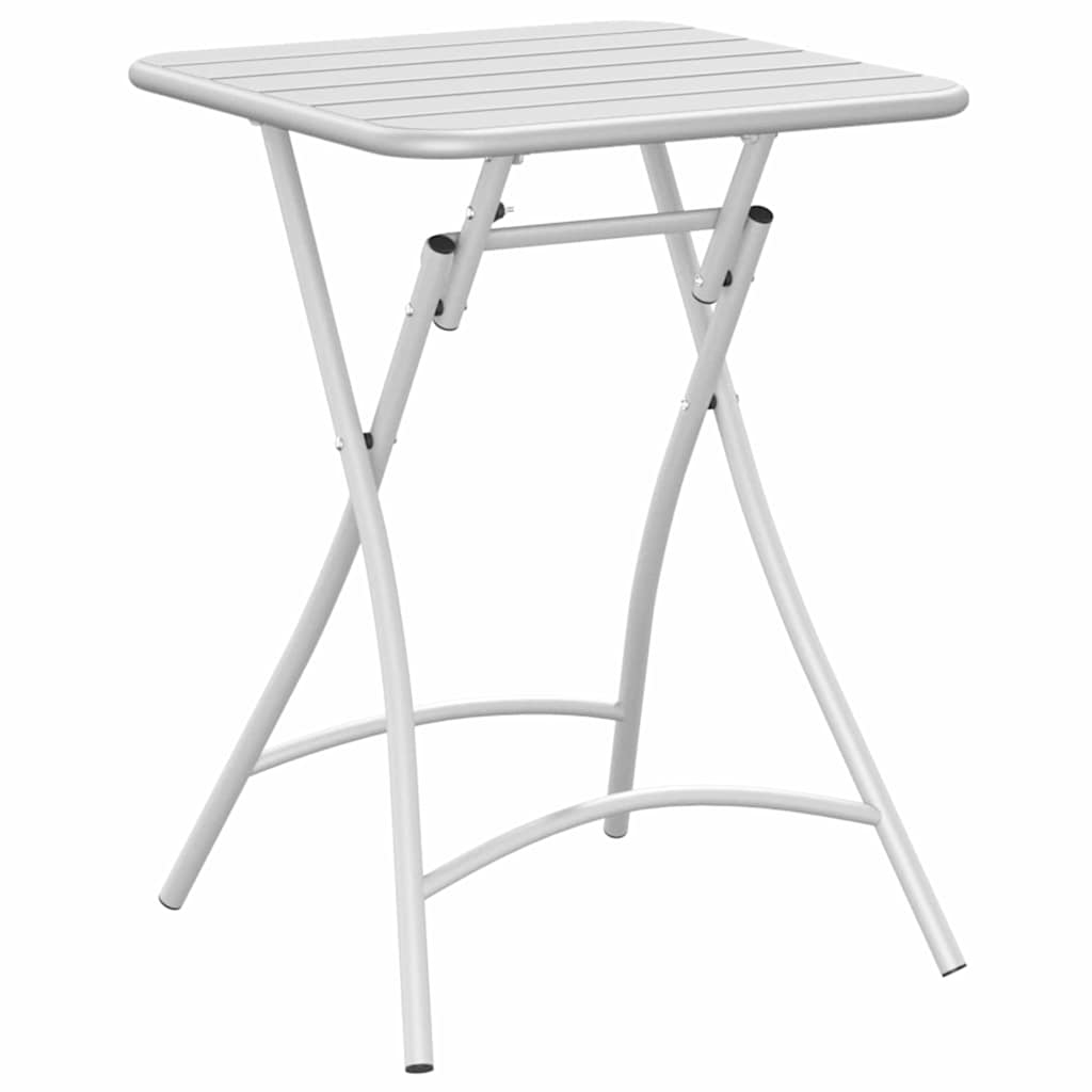 vidaXL Stolik bistro Biały 55 x 55 x 72,5 cm Stal malowana proszkowo