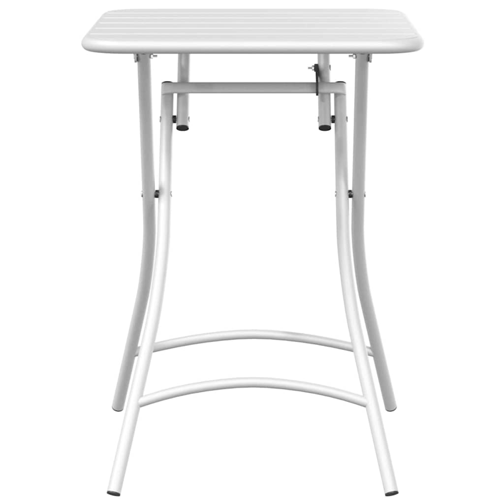 vidaXL Stolik bistro Biały 55 x 55 x 72,5 cm Stal malowana proszkowo