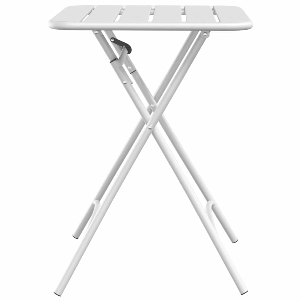 vidaXL Stolik bistro Biały 55 x 55 x 72,5 cm Stal malowana proszkowo
