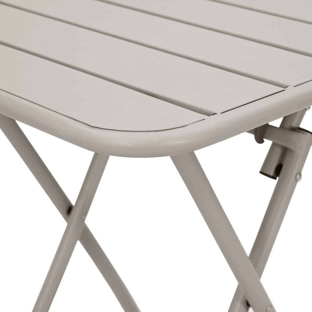 vidaXL Stolik bistro Beżowy 55 x 55 x 72,5 cm Stal malowana proszkowo