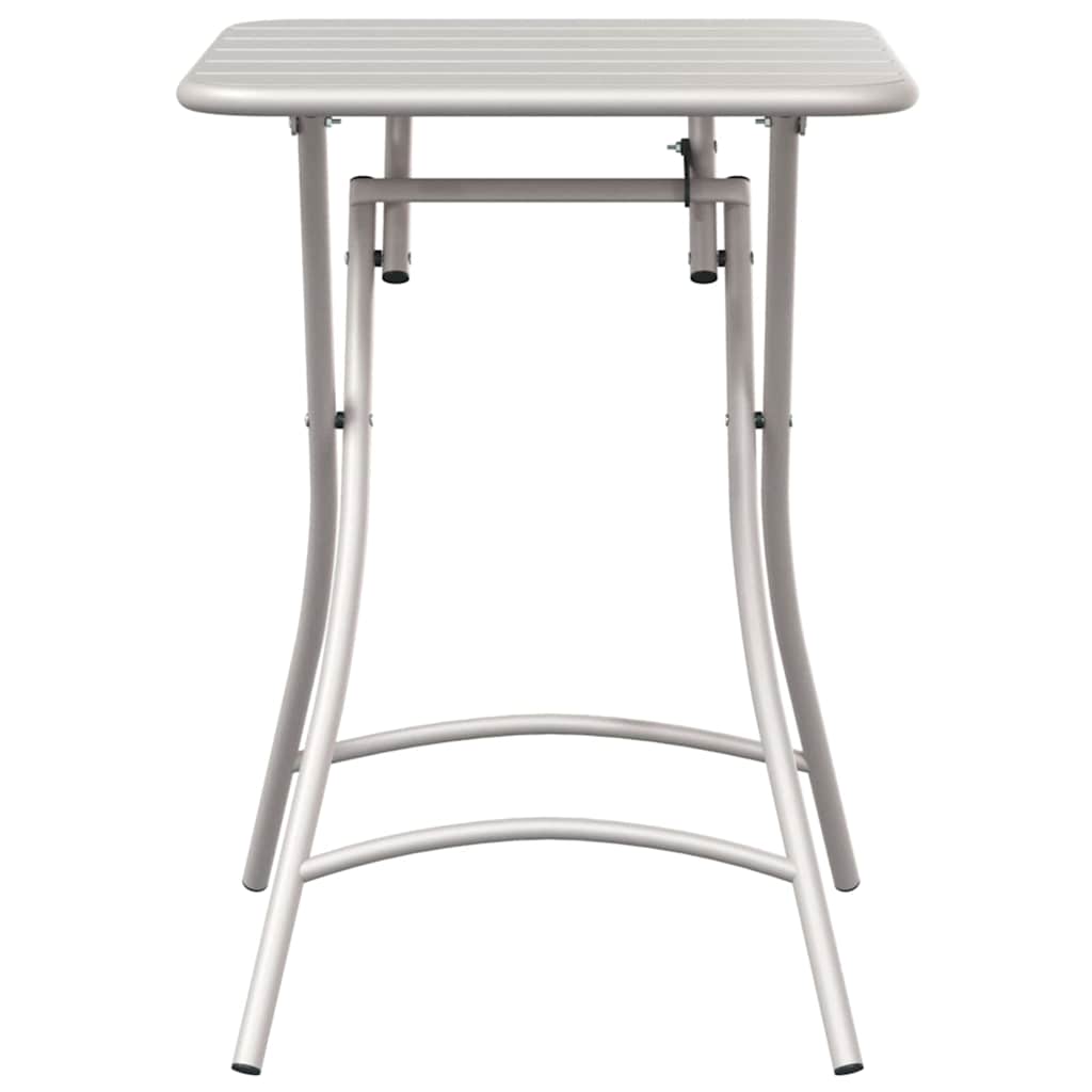 vidaXL Stolik bistro Beżowy 55 x 55 x 72,5 cm Stal malowana proszkowo