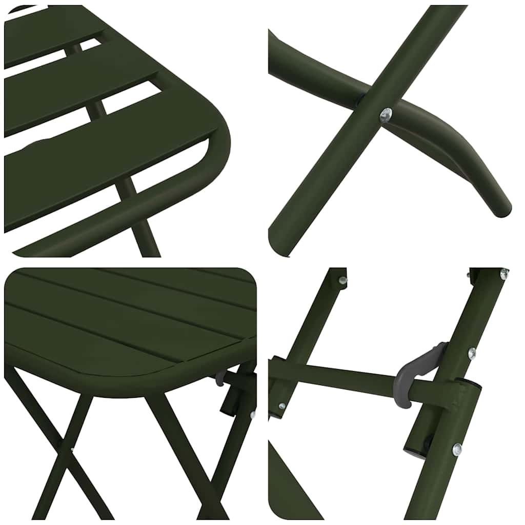 vidaXL Zestaw bistro 3 pcs Zielony Stal