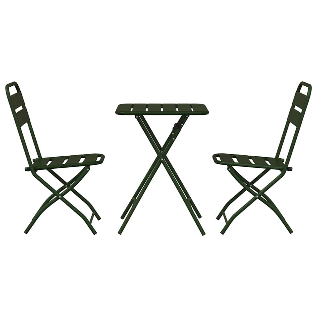 vidaXL Zestaw bistro 3 pcs Zielony Stal