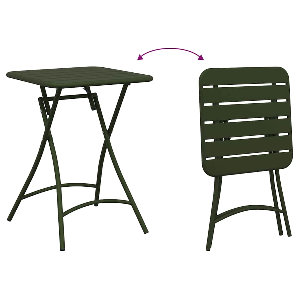 vidaXL Zestaw bistro 3 pcs Zielony Stal