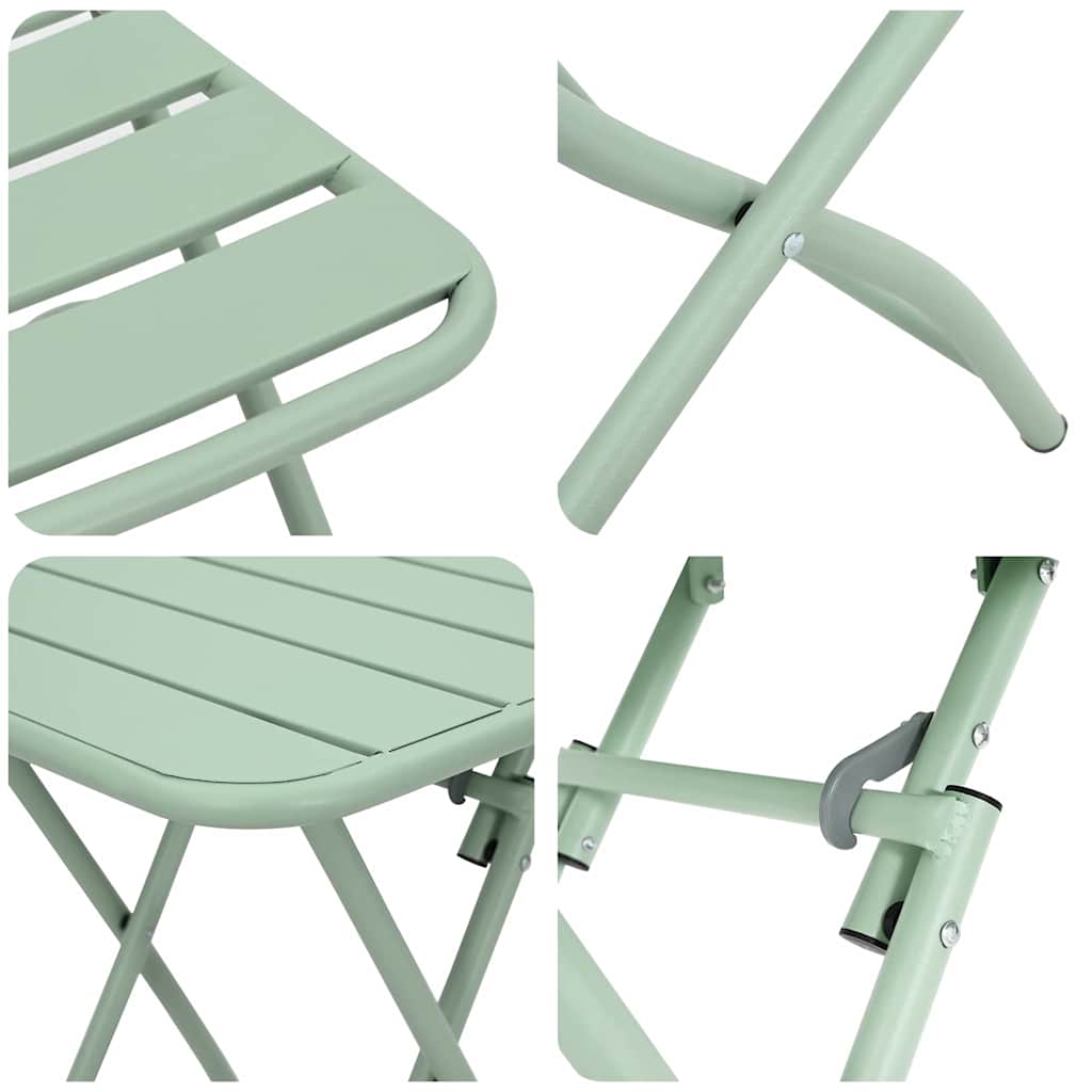 vidaXL Zestaw bistro 3 pcs Zielony Stal